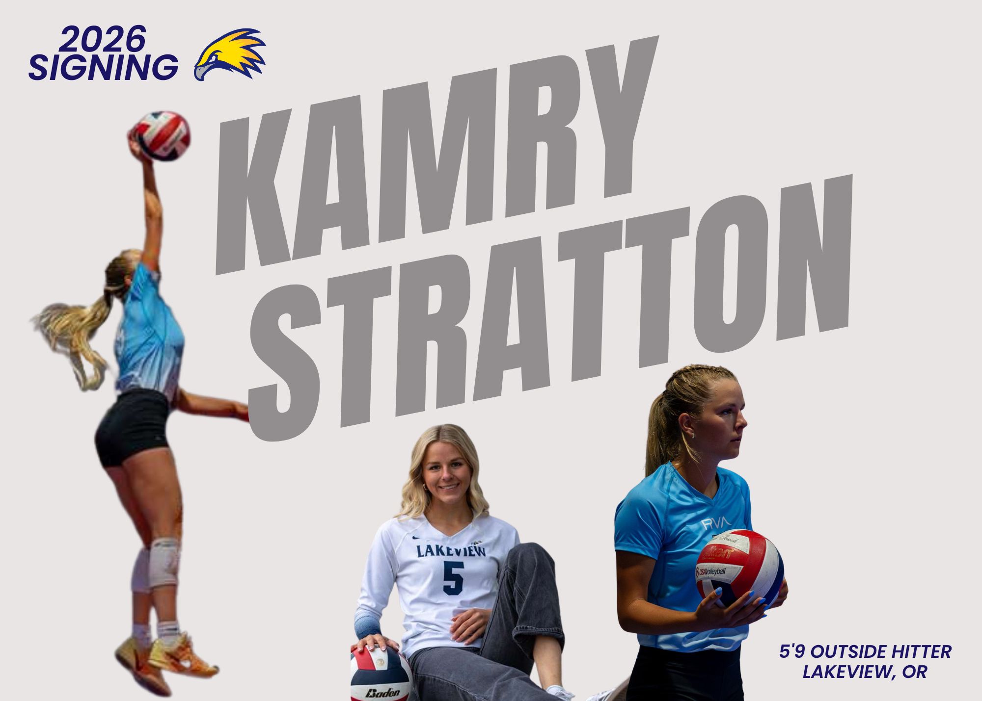 Golden Eagle Volleyball Signs Oregon Outside Hitter Kamry Stratton to Complete 2026&ndash;2027 Roster