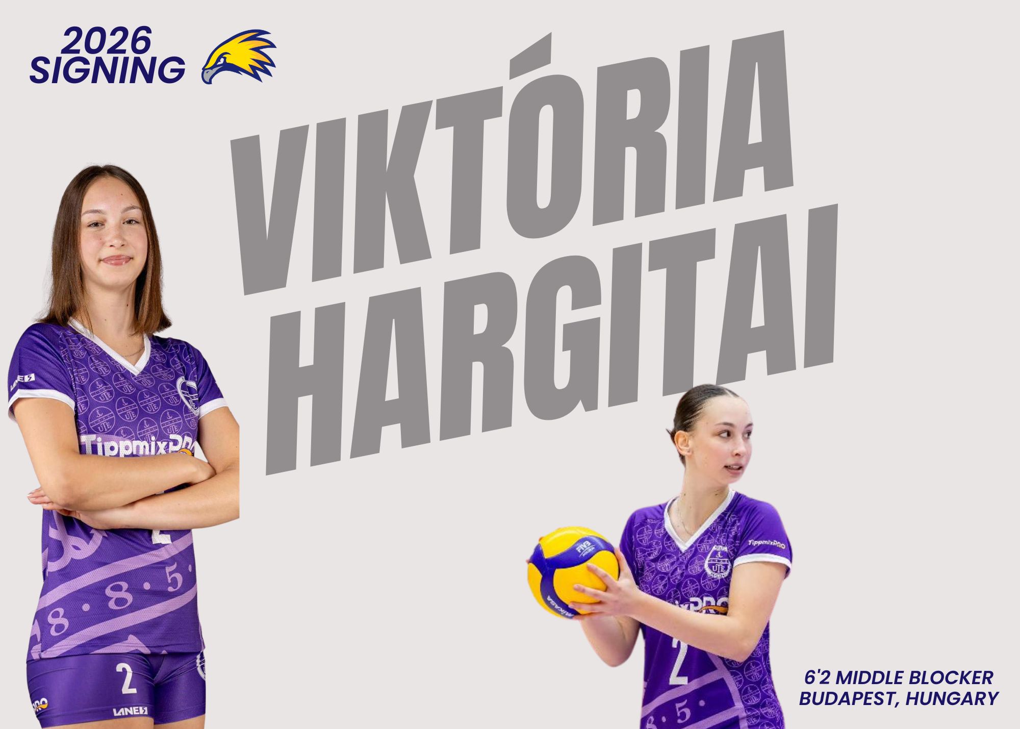 LCCC Volleyball Announces Signing of International Middle Blocker Vikt&oacute;ria Hargitai for 2026